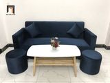 Bộ ghế sofa băng xanh đen BG03 dài 1m9 vải nhung nỉ giá rẻ 