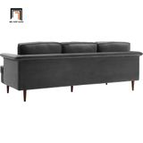  Ghế sofa băng 3 nệm ngồi BT80 Koam 2m vải nhung xám đen 