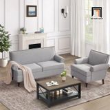  Bộ ghế sofa đính nút sang trọng KT124 Berkey phòng khách nhỏ 