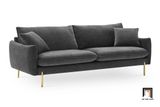  Ghế sofa băng vải nỉ màu than đen BT326 Verona dài 1m9 giá rẻ 