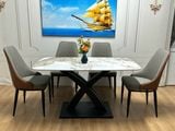  Set bàn ăn 4 chỗ ngồi 19-BAD4-G31-B2 mặt đá ceramic đẹp 