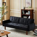 Sofa giường nằm giá rẻ GB71 Morones 2m vải nhung xám trắng 