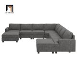  Set ghế sofa U vải nỉ màu xám UT13 Anureet cho phòng khách 