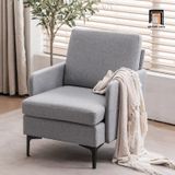  Ghế sofa đơn phòng khách giá rẻ DT105 Ghisham vải xanh dương 