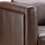  Set ghế sofa phòng khách da giả nâu KT130 Foxcon sang trọng 