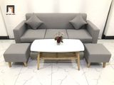  Bộ ghế sofa băng NS05 dài 1m9 giá rẻ màu xám ghi trắng 