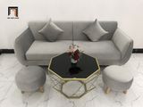  Bộ ghế sofa băng BL11 BB dài 1m9 xám vải nhung đẹp hiện đại 