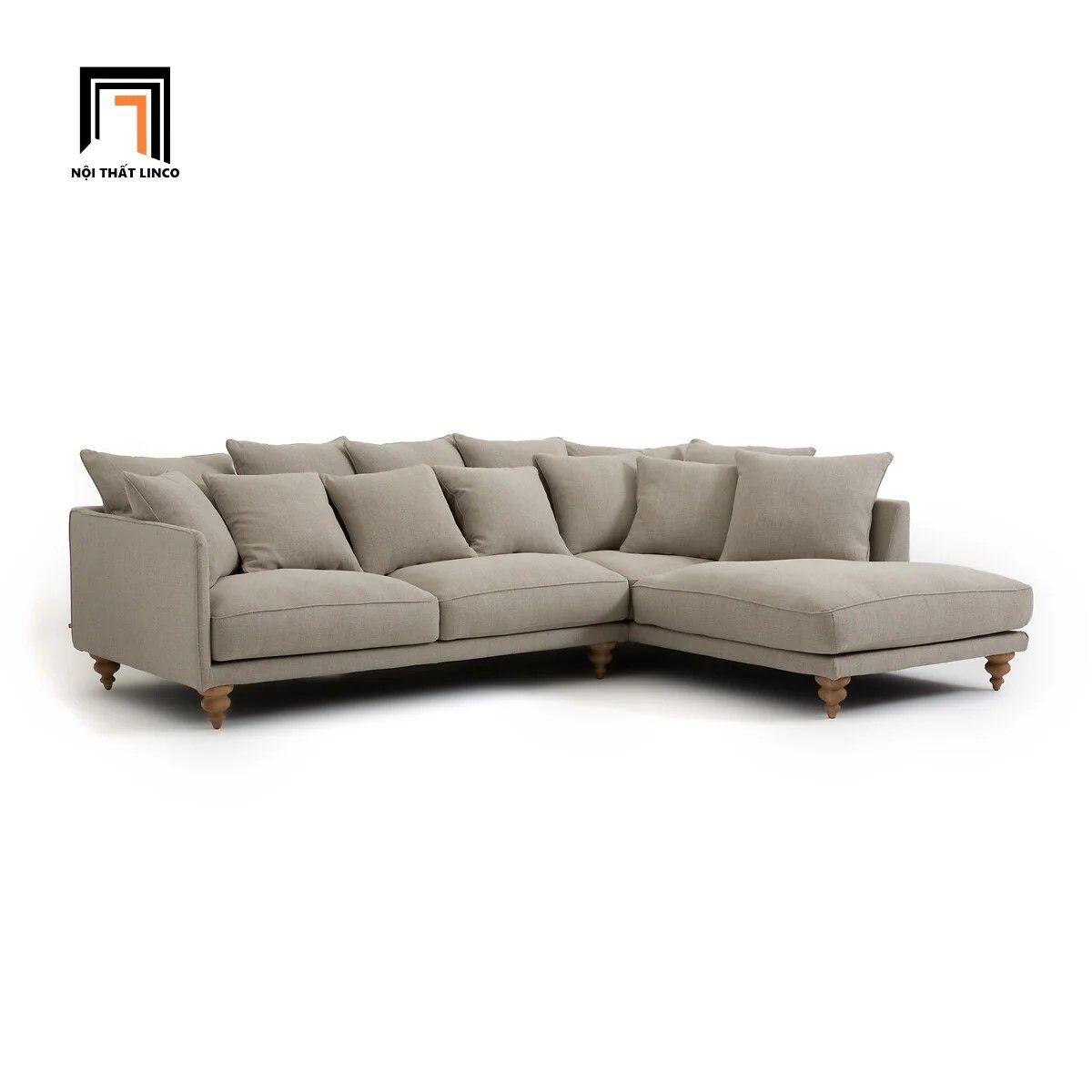  Bộ ghế sofa góc L GT58 Lazare 2m4 x 1m6 phong cách châu Âu 