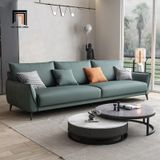  Bộ ghế sofa phòng khách KT37 Noha da công nghiệp xanh lá 