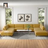  Bộ ghế sofa chữ U phòng khách hiện đại UT31 Duroy 3m4 vải nỉ 