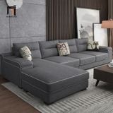  Ghế sofa góc L 3m x 1m6 GT129 Ammo cho gia đình chạy viền nổi 