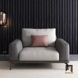  Bộ ghế sofa phòng khách chung cư KT83 Atonio da Pu màu xám 