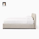  Giường ngủ bọc vải nỉ xám trắng GN54 Camilla 1m6 x 2m giá rẻ 