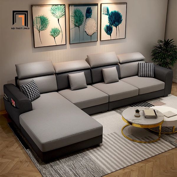 bộ ghế sofa góc L da giả 2m8 x 1m6