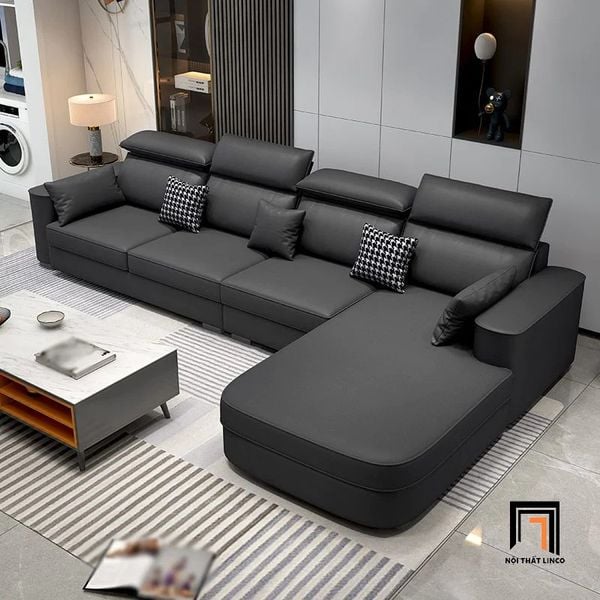 bộ ghế sofa góc 2m9 x 1m75 da giả