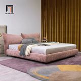  Giường ngủ bọc nệm màu xanh đậm GN42 Tory vải nỉ giá rẻ 