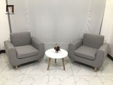  Ghế sofa đơn phòng khách NS04 màu xám ghi trắng 