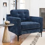  Ghế sofa đơn gia đình sang trọng DT109 Lavoris vải nỉ xanh đậm 