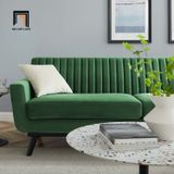  Ghế sofa văng sang trọng BT108 dài 2m xám đen vải nhung 