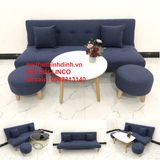  Bộ bàn ghế sofa giường xanh đậm dài 1m72 cho phòng nhỏ 