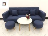  Ghế sofa băng giường nằm BTV dài 2m xanh dương đậm vải bố 