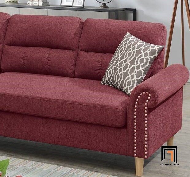  Bộ ghế sofa góc L GT65 Retic 2m2 x 1m5 màu đỏ đô 