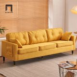  Ghế sofa băng vải nỉ đẹp BT303 Klatovy dài 2m2 màu xám ghi 