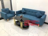  Set ghế sofa phòng khách xanh dương NS02 giá rẻ bọc vải bố 