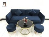  Bộ ghế sofa phòng khách BB 1m9 xanh dương đậm vải nhung 
