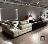  Bộ ghế sofa chữ U sang trọng UT24 Seneca 3m5 phối màu da giả 