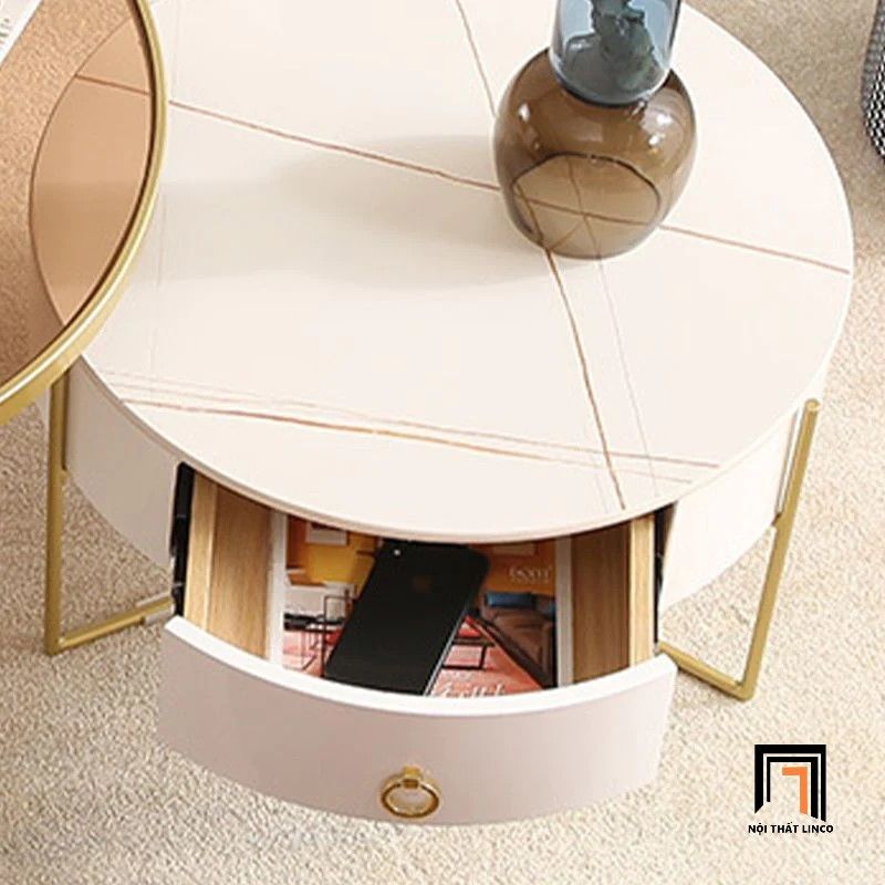  Cặp bàn sofa phòng khách tròn BSF6 Colen cho chung cư đẹp 