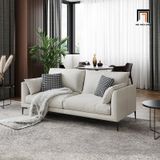  Ghế sofa đơn 1 người vải nỉ xám trắng DT67 Rambo màu trắng kem 