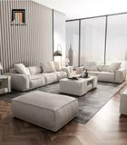  Bộ ghế sofa góc U xám trắng GT19 Kedu cho phòng khách hiện đại 