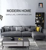  Bộ ghế sofa góc L GT21 Grace 3m1 x 1m6 chạy viền trắng đẹp sang trọng 