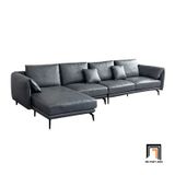  Bộ ghế sofa góc L 3m x 1m6 GT147 Santafe da công nghiệp xám đậm 