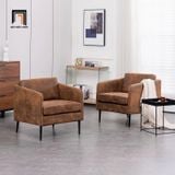  Ghế sofa đơn 1 nệm ngồi DT87 Raionna cho văn phòng da giả 