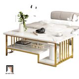  Bàn sofa mặt đá xám chữ nhật BSF77 Vigo 1m x 50 cho nhà nhỏ 