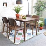  Set bàn ăn 6 ghế nhỏ xinh 31-KH6-G4-B108 sơn màu óc chó walnut 