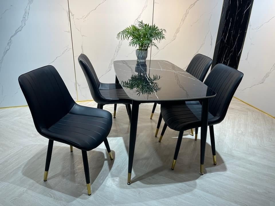 Set bàn ăn 4 người mặt đá giá rẻ 5-BAD4-G3-B67 nhỏ gọn 