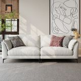  Bộ ghế sofa phòng khách đẹp KT89 Riverton xám trắng vải nỉ 