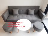  Ghế sofa băng bật giường BTV xám đen dài 2m hiện đại 