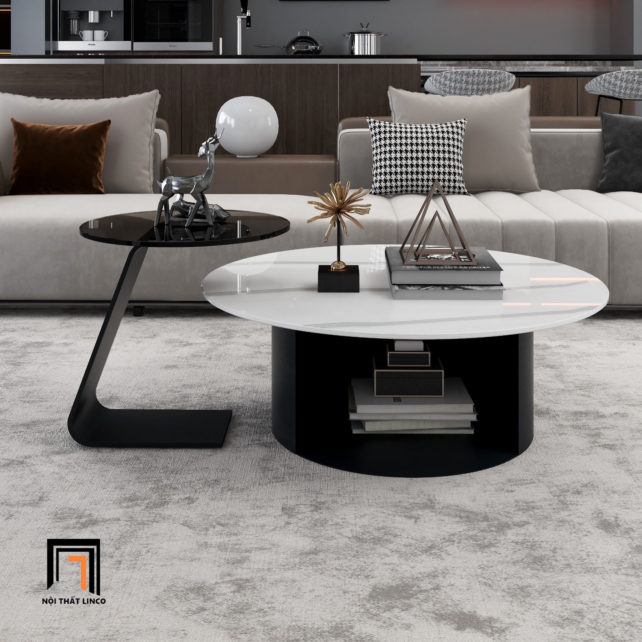  Cặp bàn sofa phòng khách cao cấp BSF72 Timpas sang trọng 