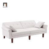  Ghế sofa giường nằm 2m GB55 Karnstem vải nhung xám trắng 