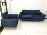  Set ghế sofa phòng khách NS04 xanh dương đậm vải nhung 