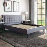  Giường ngủ vải nỉ trắng kem GN3 Pinheiro cho căn hộ chung cư 