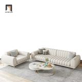  Ghế sofa băng da công nghiệp BHQ11 Palau dài 2m6 xám trắng 