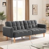  Ghế sofa giường gấp gọn GB43 Teplyn 1m9 vải nỉ nhung màu cam 