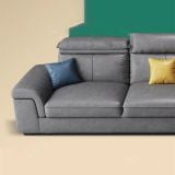  Bộ ghế sofa góc L da giả GT85 Tianfy 3m x 1m8 màu xám đen 