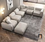  Bộ ghế sofa góc U xám trắng GT19 Kedu cho phòng khách hiện đại 