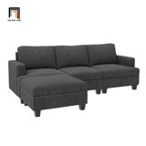  Bộ ghế sofa sang trọng BT186 Nolany 2m1 kèm đôn vuông 60cm 